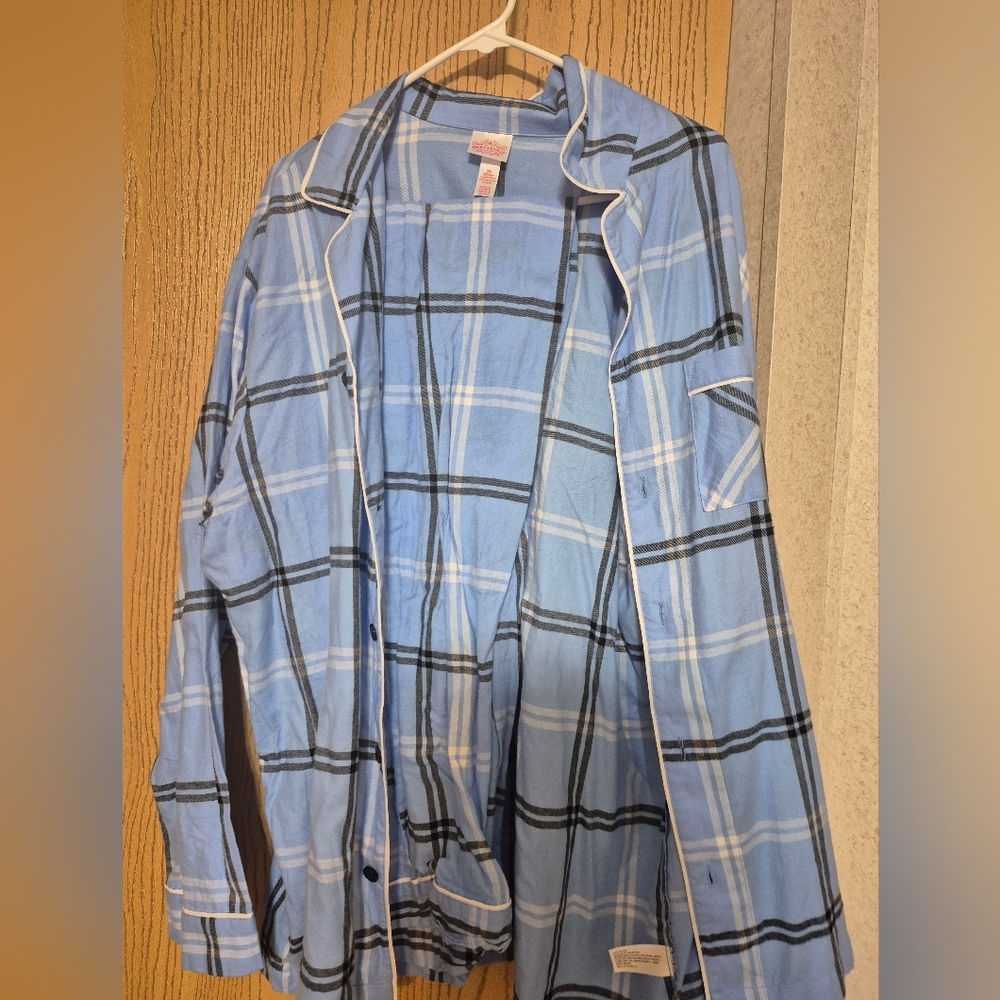 Blue Plaid Pajama Set